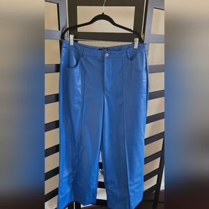 PrettyLittleThing Electric Blue Faux Leather Pants